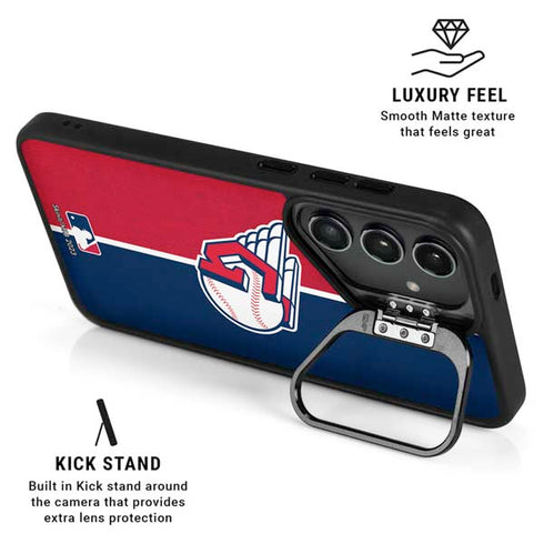 MLB Cleveland Guardians Split Galaxy S24 FE Kickstand Case